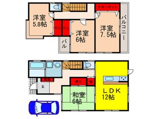 e-TOWN中桜塚３丁目 C号地の物件間取画像